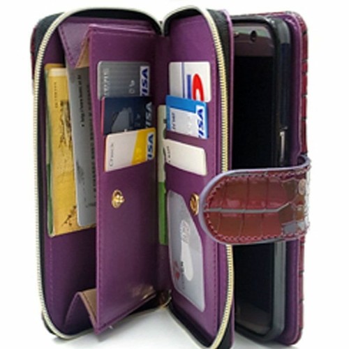 Buffett Zipper Wallet Case for LG Velvet G8 ThinQ G7 G6 / V50 V40 V30 / Q51 Q7 - Bild 8 von 16