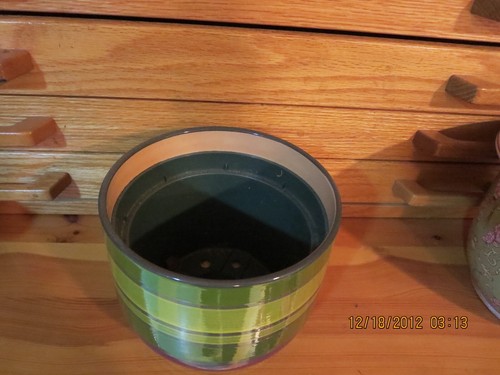 BELLISSIMO VASO DA FIORI IN CERAMICA--FASCE VERDI-- 6" ALTEZZA X 6" DIAMETRO---#Y4-7 - Foto 17 di 24