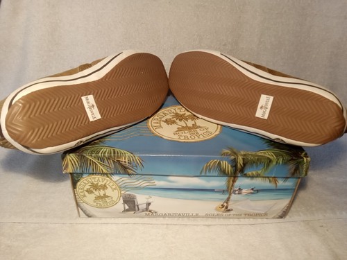 NEW Margaritaville Mens 11.5 Canvas Shoe Soles of the Tropics Tan NWT MG1069B - Picture 5 of 6
