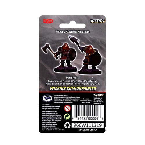 DUNGEONS & DRAGONS MARVELOUS MINIATURES ~ DWARF MALE FIGHTER - Picture 2 of 2