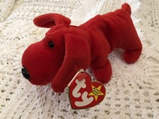 Ty Dog Rover red Stuffed Plush Puppy Dog Toy Soft