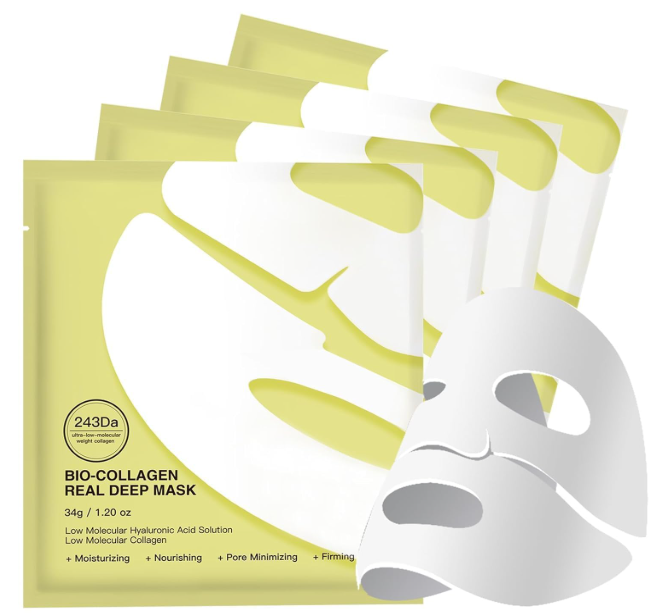4pc Bio-Collagen Overnight Face Mask for Anti-Aging Skincare US Seller