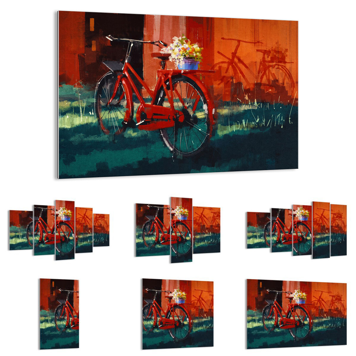 IMAGE SUR VERRE Tableau vélo fleurs 3712 FR IMAGE SUR VERRE Tableau vélo fleurs 3712 FR