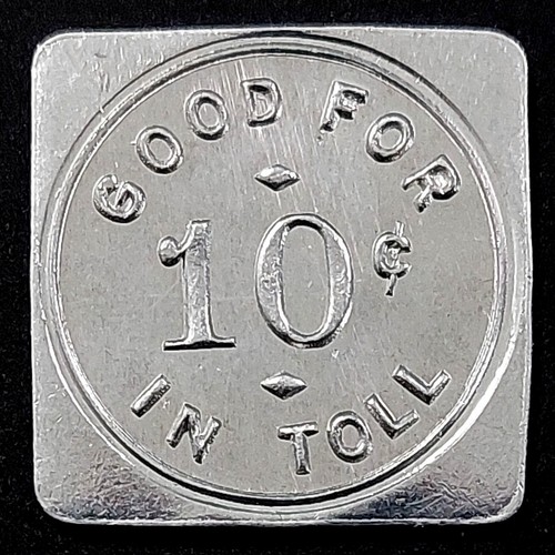 Burt County Bridge Commission, Decatur, NE "Buono per 10 ¢ a pedaggio" gettone! 24 mm - Foto 4 di 4