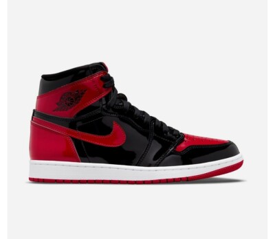 Nike Air Jordan 1 High OG Patent Bred Rot Schwarz 44 Neu OVP 555088-063