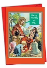 1 Funny Christmas Greeting Card w/Envelope-Happy Holidays - Happy Birthday To Me