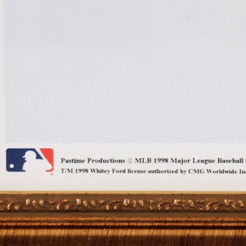Joe DiMaggio Signed Print Display Yankees Legends Ron Lewis – COA JSA - Picture 4 of 5