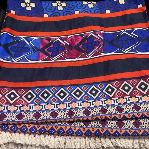 Charming Charlie Womens Colorful Large Rectangle Scarf 74" X 36"