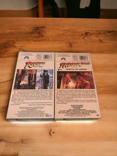 Raiders of the Lost Ark VHS 1981 & Temple of Doom VHS 1984 Combo Pack - Picture 4 of 4