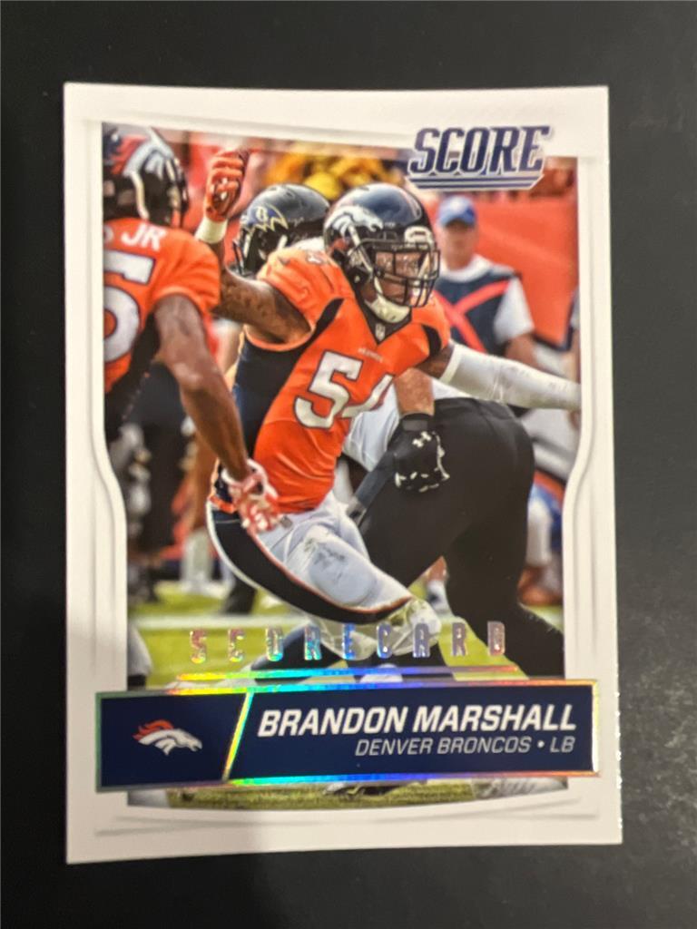 2016 Panini Score Scorecard Parallel #105 Brandon Marshall Broncos