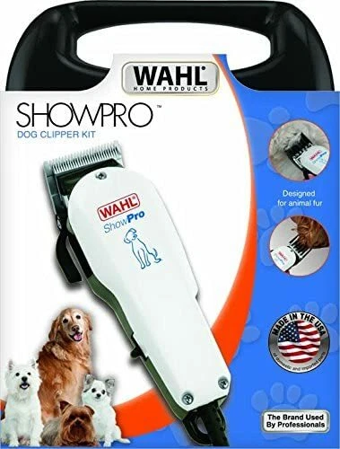 Wahl 9265-2016 ShowPro Corded Professional Pet Clippers 11-piece Kit, White