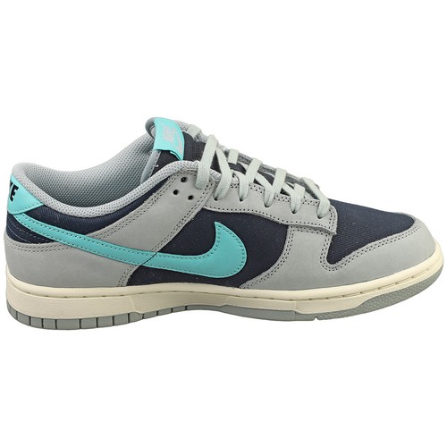 Nike Dunk Low Retro Premium Hombre Moda Entrenadores en Gris Azul Marino - Imagen 5 de 8