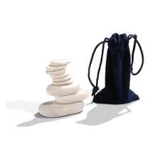 Master Massage 9 pcs Standard Marble Stone Set - White