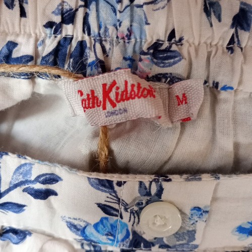 Gonna Cath Kidston Woodland Badger Fox Lontra Riccio Blu Beige Cotone 12-14 - Foto 5 di 13