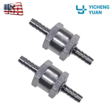 2 x 6MM Non-Return One Way 1/4 Inch Air Fuel Oil Check Valve Diesel Gas.