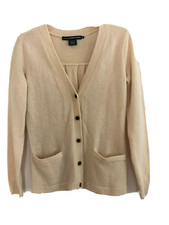 Ralph Lauren Sport Women's Cream Merino Wool Cardigan Sweater Size M