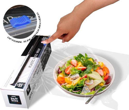 1600 Sq. Ft. Plastic Food Wrap - BPA-Free - Optional Slide Cutter - Extra Cling - Picture 8 of 8
