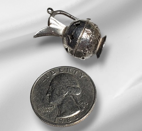 English Sterling Silver Charm Openwork Pitcher w/ Stars Vtg Mid-Century England - Picture 2 of 6