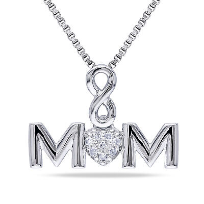 Sterling Silver Heart Diamond Accent Necklace Sterling Silver Heart Diamond Accent Necklace