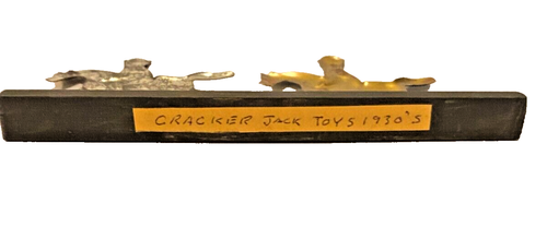 (2) OLD CRACKER JACK POP CORN CONFECTION LITHO TIN HORSE & RIDER PREMIUM PRIZE - Picture 5 of 5