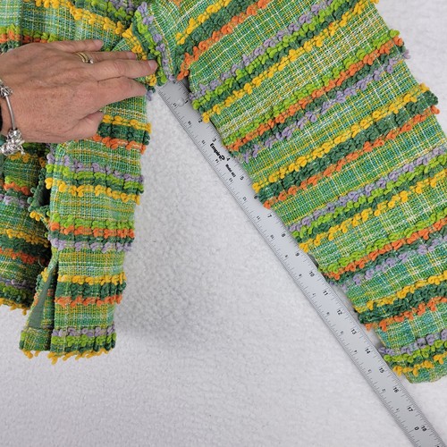 Anu By Natural Jacket Womens Medium Green Multicolor Textured Art Statement - Picture 10 of 10