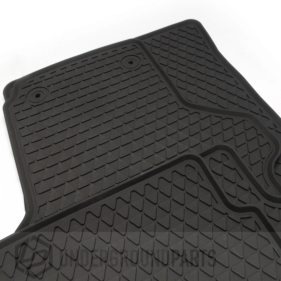 VW AMAROK PICKUP 2012-2020 HEAVY DUTY RUBBER FLOOR MATS TRAYS BLACK FRONT BACK - Image 4 of 4