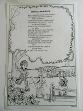 TRI-CHEM 7505 Why God Made Boys Liquid Embroidery Picture to Paint Religious