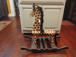 wooden rocking giraffe