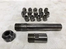 Universal Engineering WW Double Taper Collet Lot & Chuck Extensions 14pc Holder