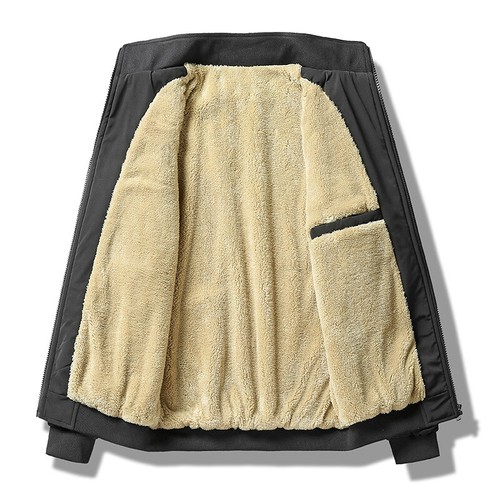 Mens Coat Fleece Lined Thicken Bomber Jackets Thermal Blazer Suit Workwear Warm - Picture 7 of 12