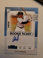 2021 Panini Contenders Baseball Jazz Chisholm Rookie Ticket Autograph Marlins Va