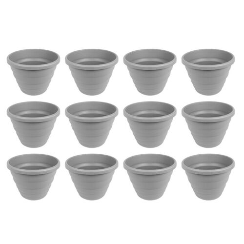 Macetas de plástico gris para plantas de colmena de 40 cm jardineras patio exterior maceta - Imagen 16 de 18