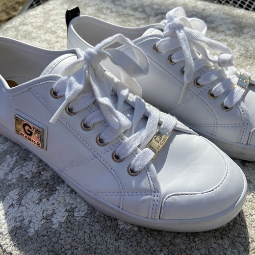G By GUESS Sneakers Size 8M. White \u0026 Gold | eBay