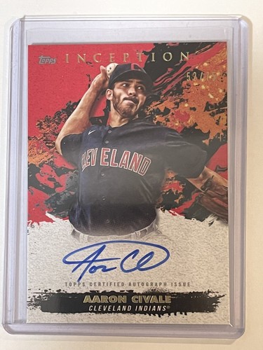 2021 Topps Inception Aaron Civale 3 On Card Auto Lot Orange /50 Red /75 Base 299 - Picture 5 of 8