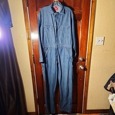 Denim Blue Jumpsuit Coveralls LongSleeve 1960's Sz 40 VERY RARE Vintage Men's