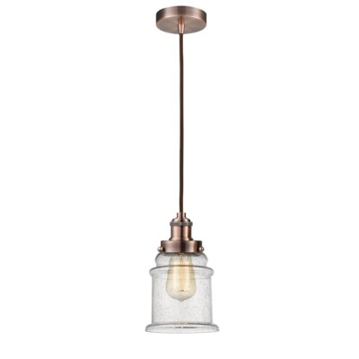 Innovations E Canton Mini Pendant, AC Seed/Bell/Brown - 100AC-10BR-1H-AC-G184