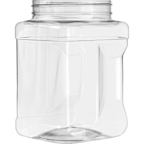 64 oz. PET (food grade) Plastic Square Grip Storage Container w/Lid - Picture 3 of 8