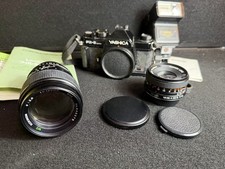 Yashica FX-3 Super 35mm Film Camera w/ML 50mm f/1.9 Lens ROKINON 135MM 2.8