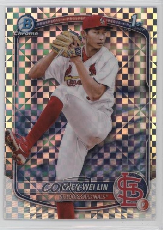 2025 Bowman Chrome Prospects X-Fractor Chen-Wei Lin #BCP-141 4k8