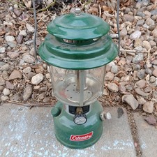 Vintage Coleman Green Double Mantle Camping Lantern Model 220J 9/75