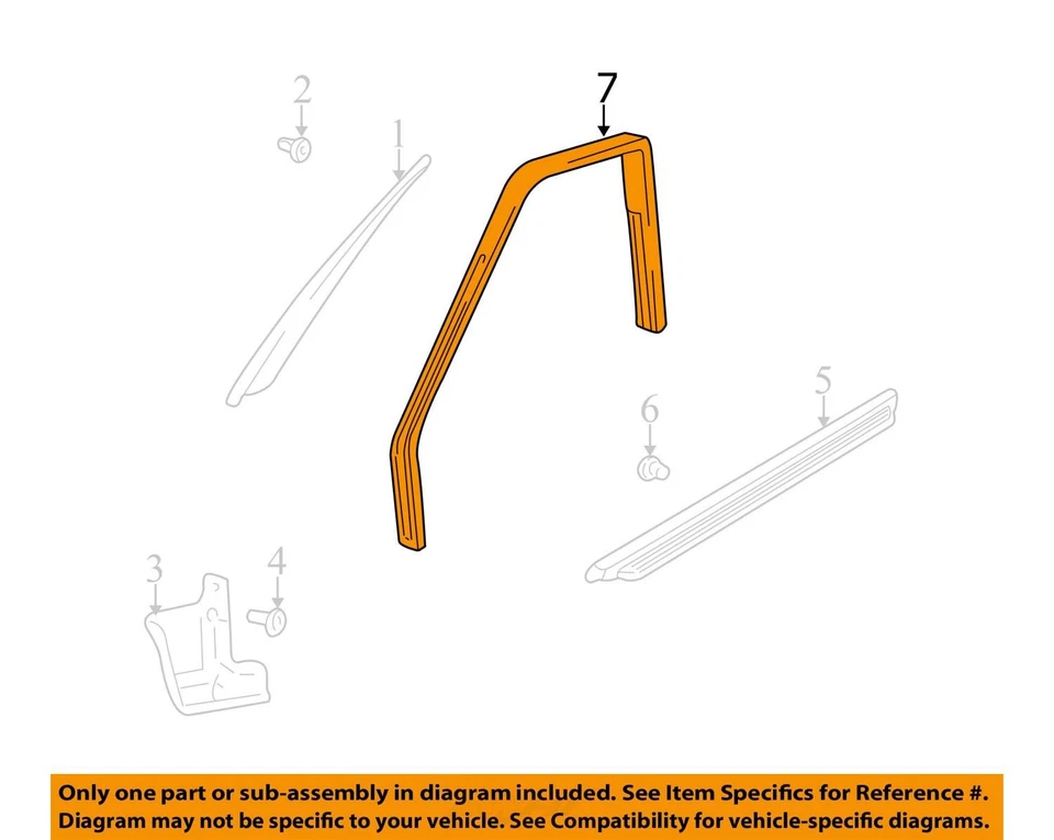 FITS 1999-2003 CHEVROLET TRACKER MOLDING WDO 30022279 - NEW OEM 30022279 - Image 2 of 3