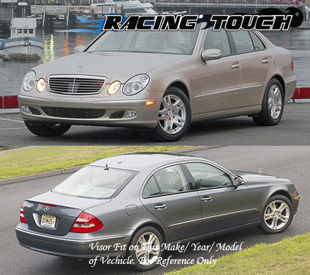Window Visors Rain Guard Mercedes E Class E320 E350 E550 W211 2003-2009 Sedan 4D - Picture 7 of 7
