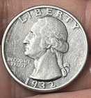 1932 P Washington Quarter 90% Silver US XF/AU COIN