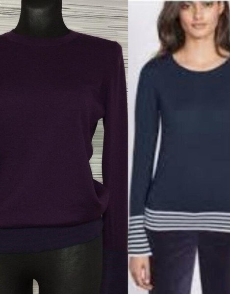 Women Boden Sweater Purple Wool 38 / M / 46