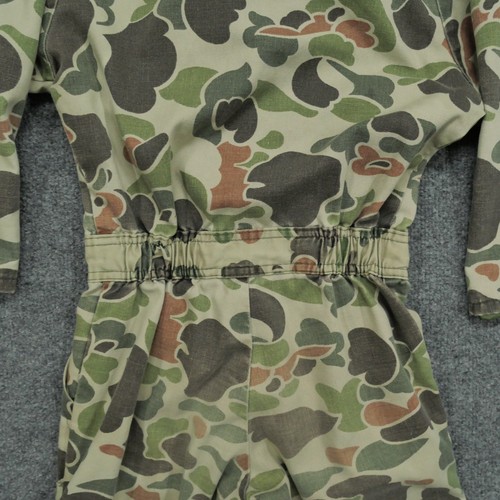 Vintage Walls Coveralls Youth Small 4 6 Green Brown Duck Camo Jumpsuit 70s 80s - Picture 16 of 17