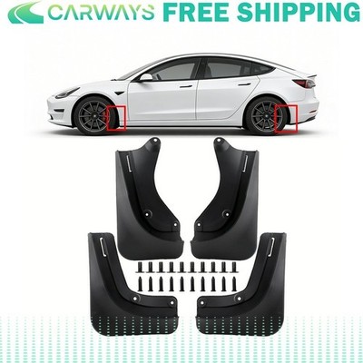 For 2025-2026 Tesla Model Y Juniper Mud Flaps Splash Guards ABS No Drill 4PC
