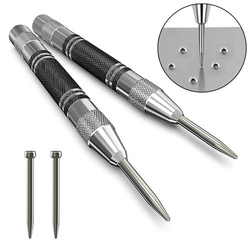 Automatic Center Punch Spring Loaded Tool for Metal Wood Glass Drilling - Picture 8 of 26
