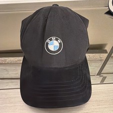 Vintage 90s BMW Lifestyle Dad Hat Cap Black Strapback -suade like bill-USA made