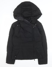 Motivi Women Black Size 10 Hooded Puffer Jacket