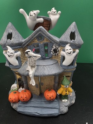 Partylite Vintage Halloween Haunted Tealight House P7311 Brand New In Box